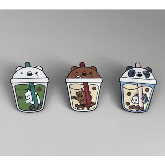 Unbranded Jewelry - Enamel Boba Pin Bubble Tea Cup Style